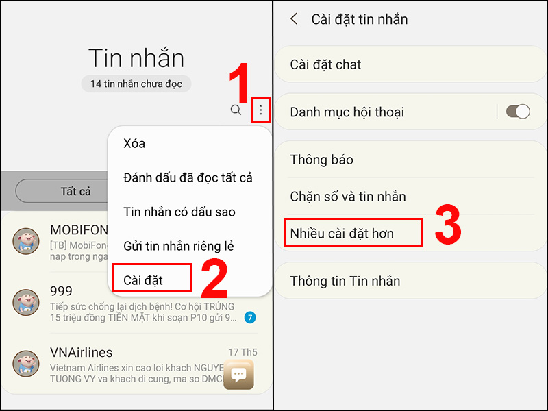 Chọn Nhiều cài đặt hơn